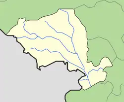 Borders of the Lachin District, which are roughly similar to those of the melikdom[1]