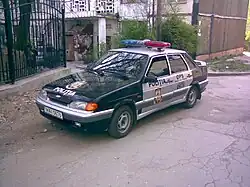Lada 2115 police car in Chișinău, Moldova