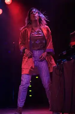 Lady Starlight performing as an opening act of the Dirty Showbiz Tour in 2010