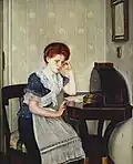 Lady at her desk