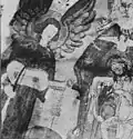 Nyckelharpa fresco, Lagga Church, Uppland, Sweden (1498)