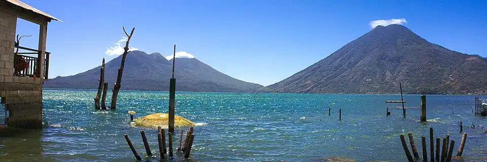 Lake Atitlán, seen from San Marcos, Guatemala