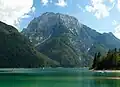 North aspect of Jerebica viewed from Lago del Predil
