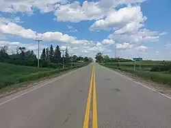 Highway 18 heading east into Lake Alma