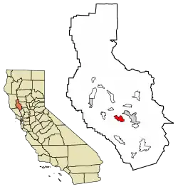 Location of Kelseyville Riviera / Clearlake Riviera CDP in Lake County, California