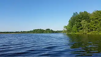 Lake Ovid is the principal feature of the state park.