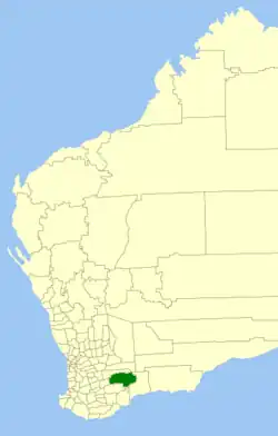 Location in Western Australia