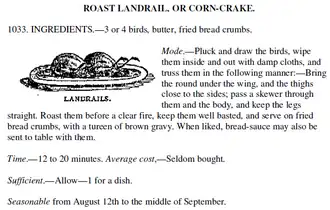 page of recipe book