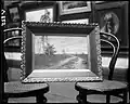 Framed painting by Annie Vaile at Auckland Society of Arts exhibition, signed by the artist.