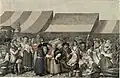 A market scene in Transylvania, 1818