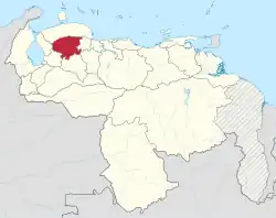 Location within Venezuela