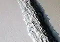 2016 rift in Larsen C, detail