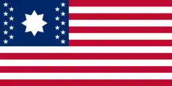 Reconstruction of the flag raised in Las Vegas, Nevada on July 4, 1855