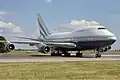 A Sands Boeing 747SP aircraft, this aircraft (VQ-BMS) would be damaged beyond repair in an aircraft hangar collision caused by Hurricane Laura in 2020