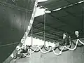 Princess Elizabeth launching the tanker British Princess built by Sir James Laing & Sons Ltd, Deptford, 30 April 1946.