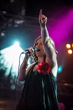 Laura Närhi at the 2011 Ilosaarirock festival.