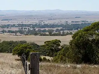 View over Laura, facing east