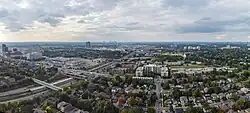 Aerial view of Lawrence Heights in 2025