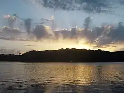 Hills and woods around Lawrenny Quay
