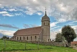 The church in Le Bélieu