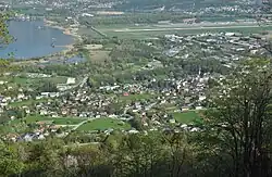 Le Bourget-du-Lac, with the Lac du Bourget, Savoie Technolac, and Chambéry Airport