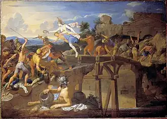 Horatius at the Bridge, Charles Le Brun, 1642–1643
