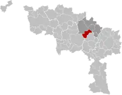 Location of Le Rœulx in Hainaut