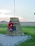 The marker located near Lebanon, Kansas