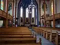 Inside of the building and the altar
