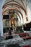 Inside of the church, altar.
