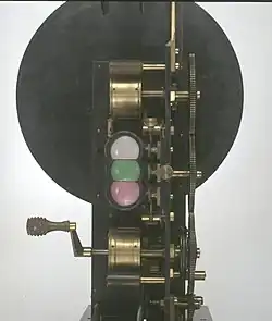 Image 20Edward Raymond Turner's three-color projector, 1902 (from History of film technology)