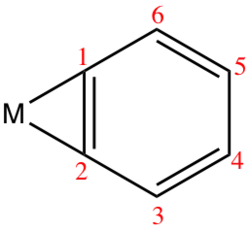 Labeled carbon atoms corresponding to bonds with lengths given in table.