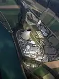 Aerial view without visible steam plume
