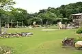 Kiwara Savanne with giraffe, zebra, oryx and crowned crane