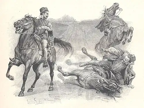 A rider fall
