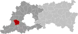 Location of Lennik in Flemish Brabant