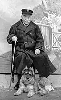 Reinisch with a dog