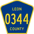 County Road 0344 marker