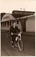 Leon Herzog on Gulliver motorbike
