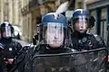 Anti-riot version of the SPECTRA helmet used by the Gendarmerie Mobile