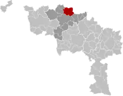 Location of Lessines in Hainaut