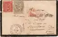 Egypt 1876, ship cover showing red boxed 'Paquebot' postmark