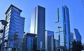 A view of Büyükdere Avenue in Levent