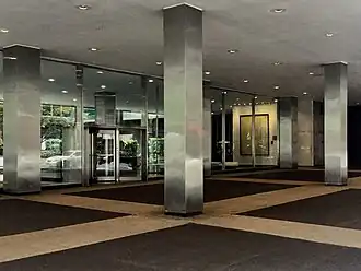 The ground-floor plaza of Lever House from the north