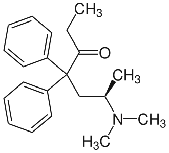 Chemical structure of levomethadone.