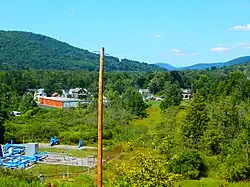 The borough of Lewis Run from the hills and State Route&nbsp;4001 (Lafayette Avenue)