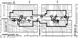 Liberty Street Historic District map