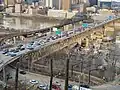 Liberty bridge facing Downtown Pittsburgh