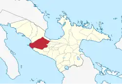 Map of Camarines Sur with Libmanan highlighted