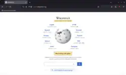 LibreWolf version 147.0.1 showing Wikipedia.org